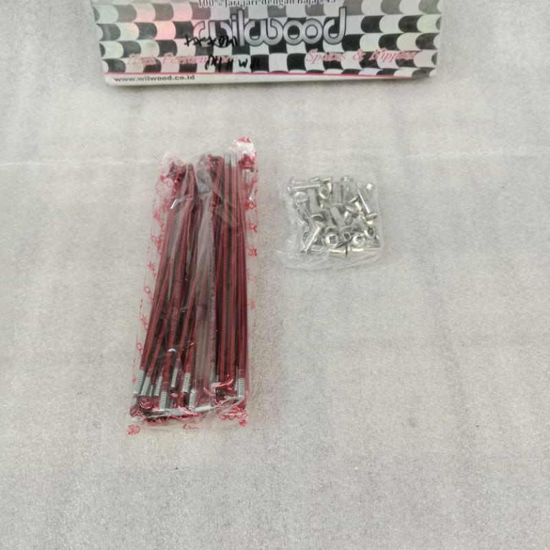 Ruji Jari Jari Motor MERAH (WILWOOD)