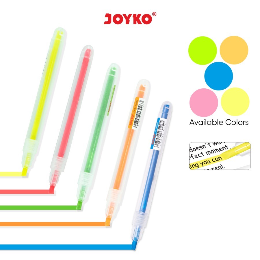 

Highlighter Joyko HL-73,74,76,78 Penanda Berwarna Model Pulpen