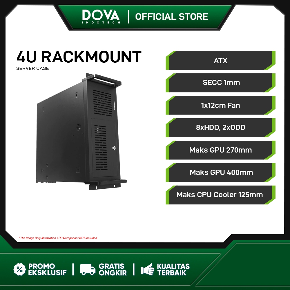 GAMEMAX 4U Rackmount Server 4U Industrial PC Case