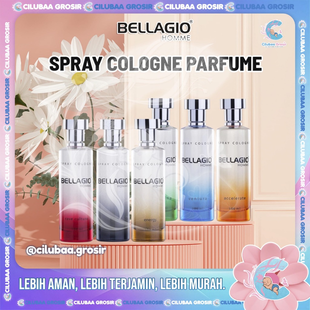 BELLAGIO Homme Spray Cologne Parfume 100ml || Parfume Men || Parfum Pria Exclusive || Minyak Wangi