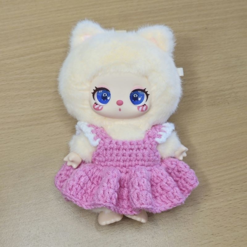 Doll Outfit : Frill Dress [Popmart Labubu, Liila, KPop Doll, etc] *Open Custom Size 15CM-20CM Doll