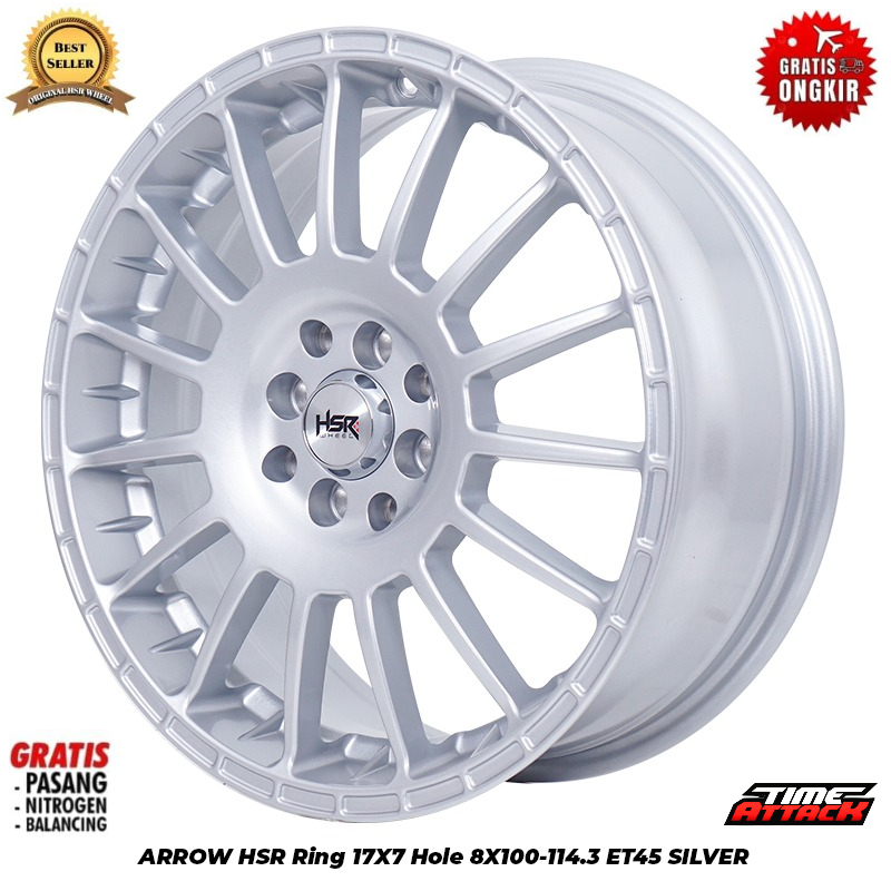 Velg Model Rally Merk HSR Tipe Arrow R17 Cocok Untuk Mobil Toyota Avanza