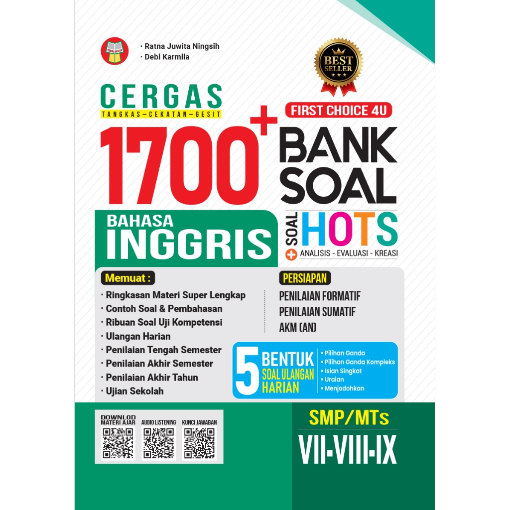 Gramedia Makassar - CERGAS 1700+ BANK SOAL BAHASA INGGRIS SMP KLS VII-VIII-IX