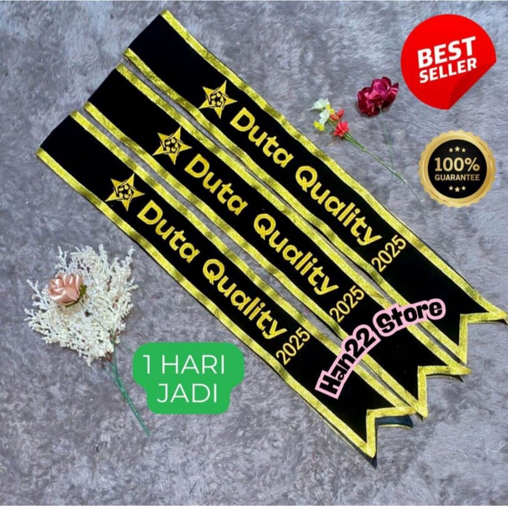 Selempang wisuda bludru bordir murah |  selempang wisuda murah.