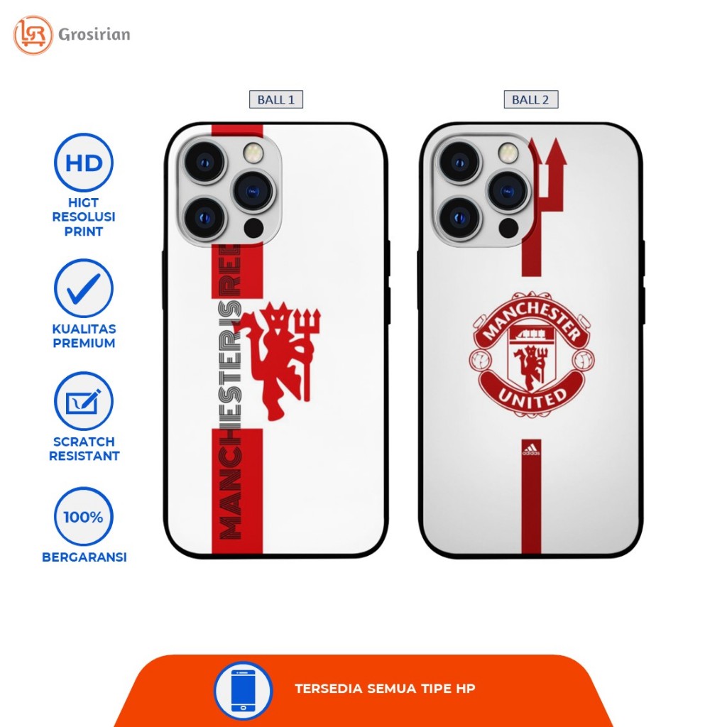 Case HP Manchester United 3 - Case HP Premium Iphone, Samsung, Xiaomi, Oppo, Vivo, Infinix, Poco Dll