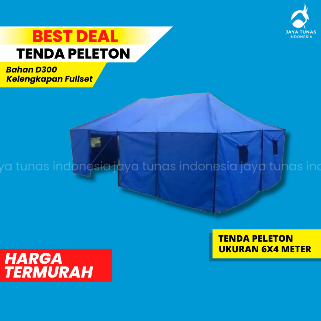 Tenda Peleton Ukuran 6x4 Bahan D300 Fullset Tenda Pelton 6x4 Tenda Pramuka 6x4 Meter Tenda Posko 6x4