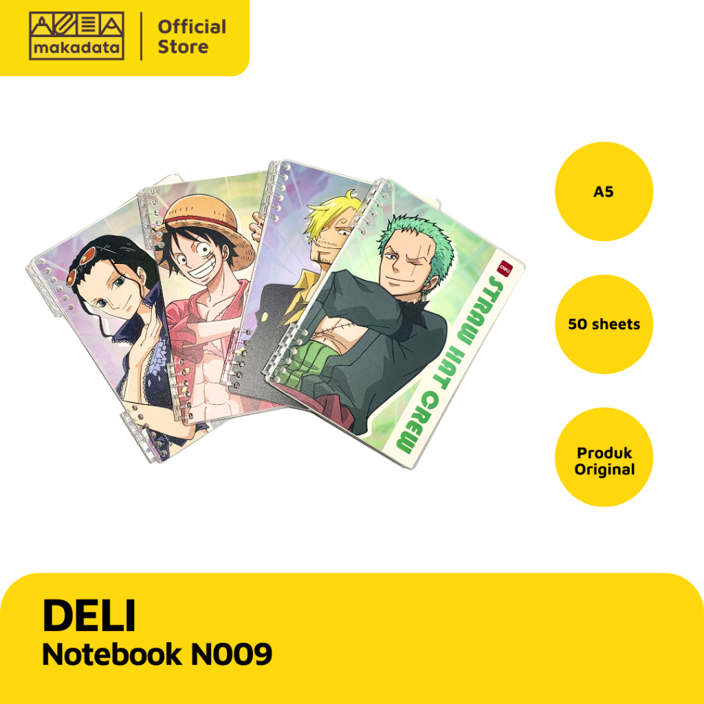 

DELI NOTEBOOK A5 EN009 ONE PIECE MURAH