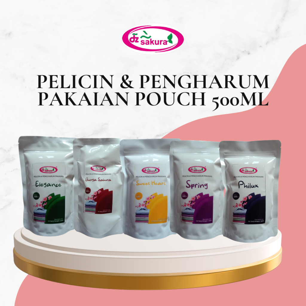 DZ Sakura - Pelicin & Pengharum Pakaian Pouch 500ml