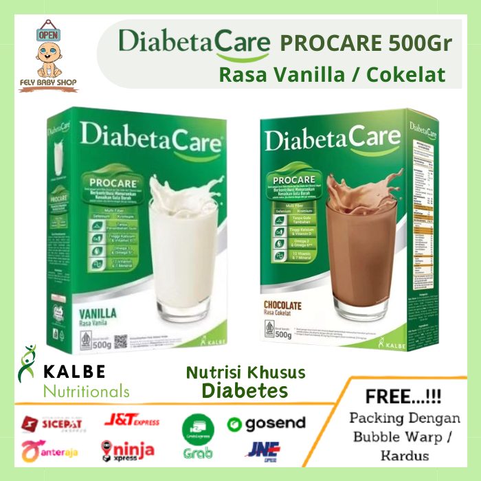 

Diabetacare Nutrisi Pederita Diabetes Rasa Vanila Coklat 500gr