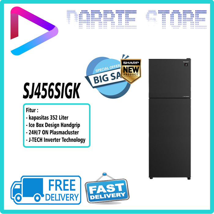 SHARP SJ-456SI-GK KULKAS SHARP 2 PINTU INVERTER SJ-456SI SJ-456 SJ456 SJ456SI SJ456SIGK