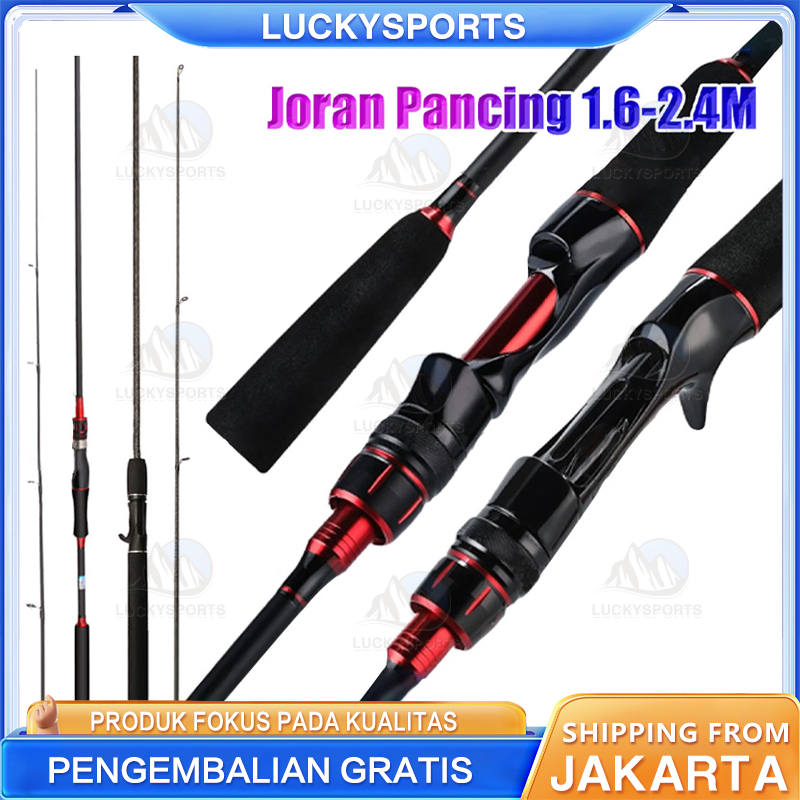 (COD) Joran Pancing Bahan Carbon Sutet / Tongkat Pancing Joran Pancing Carbon UL Portabel 2 Bagian 1