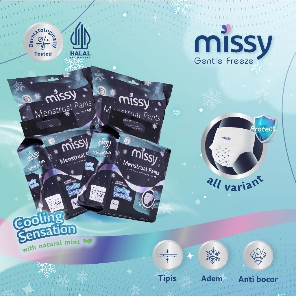 Missy Pembalut Celana Menstruasi Missy Gentle Freeze / Pembalut Celana
