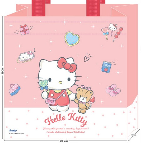 

( LUSINAN ) Sanrio Tas Handle Lipat Samping Laminasi Motif Sanrio / Tas Ultah Sanrio Kuromi / Tas Ultah Cinnamoroll Box 25x25x15cm / 25x35x8cm