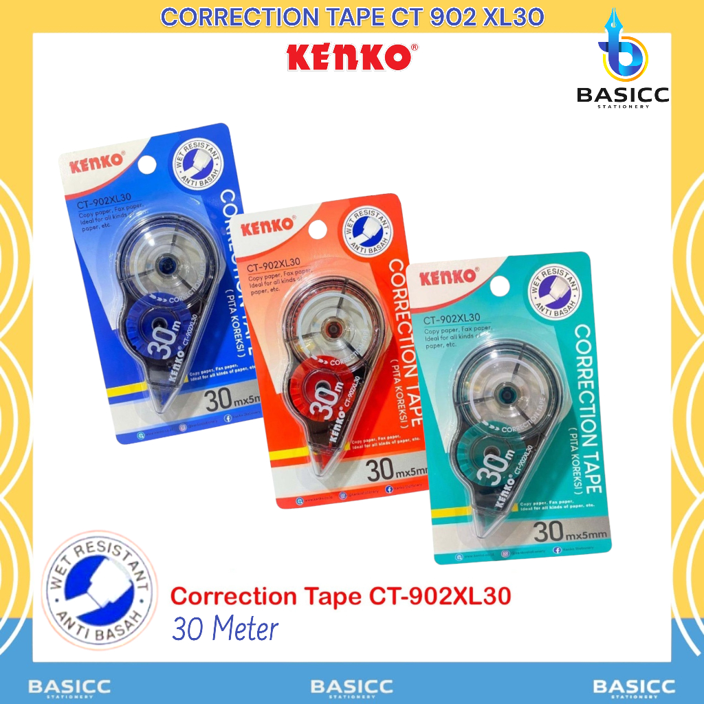 

Kenko Correction Tape 30 Meter CT 902 - XL30 | @ 1Pcs