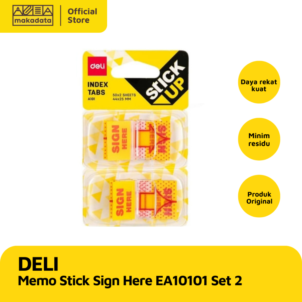 

INDEKS MARK / PENANDA PEMBATAS DELI SIGN HERE SET 2 EA10101 (1 PCS) MURAH