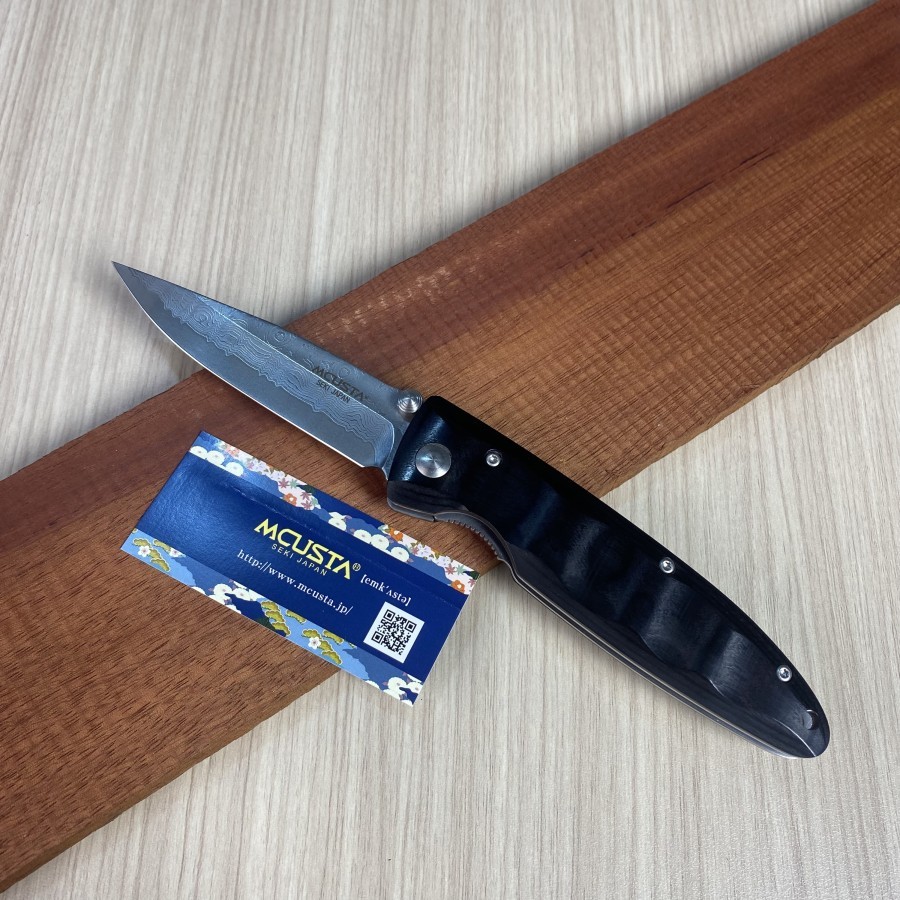 EDC Japanese Folding Knife MCUSTA VG10 Damascus Classic Wave 110mm MC-0017D