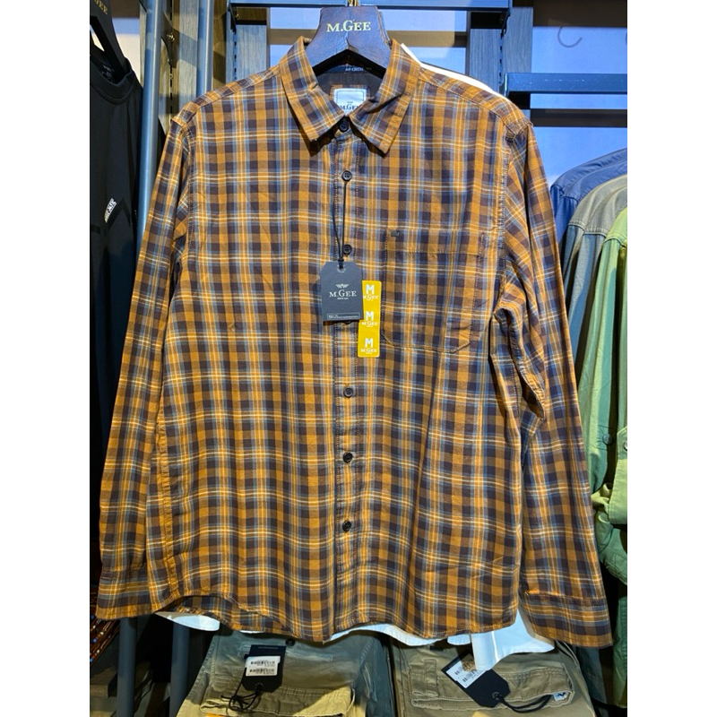 MGEE KEMEJA KASUAL PRIA | KEMEJA LENGAN PANJANG MGEE ORIGINAL TEXAS CKKR 035 BROWN