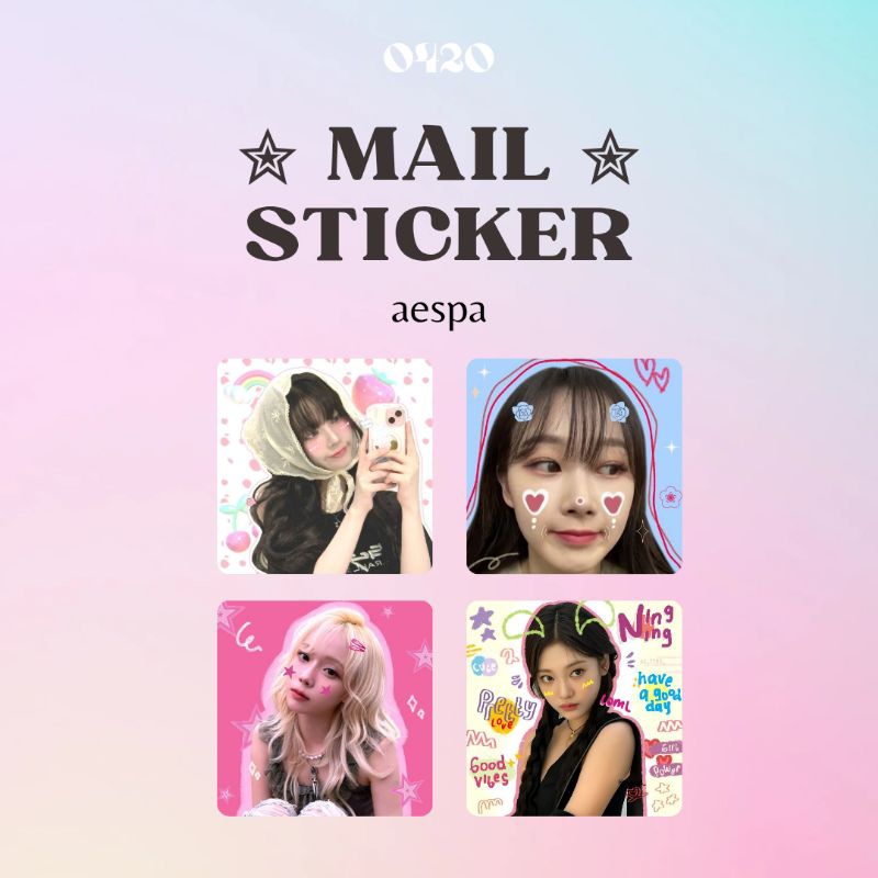 

(50 pcs) sticker kpop aespa for freebies, deco, mail