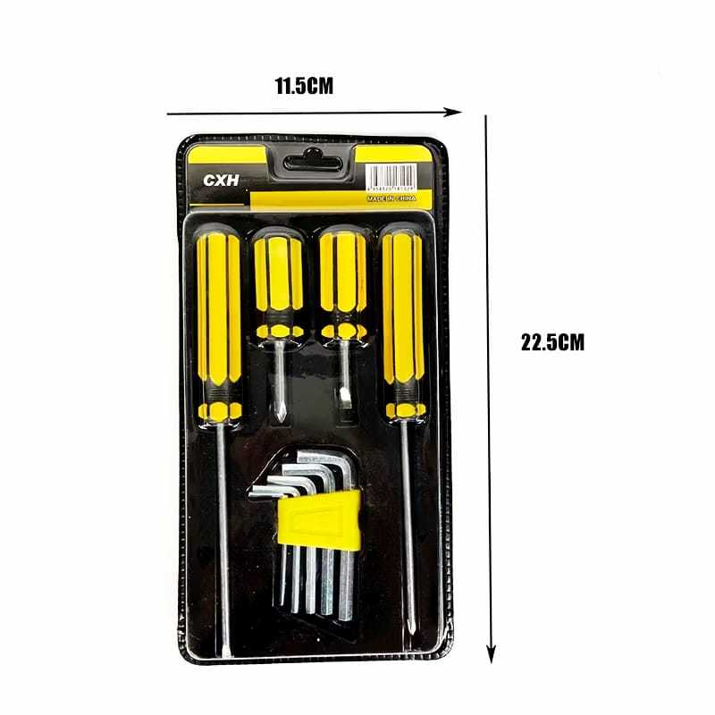 [ITROLSP ] CXH Set Paket Obeng Kunci L Tools 9 in 1 Kunci Hexagonal Dan Mata obeng