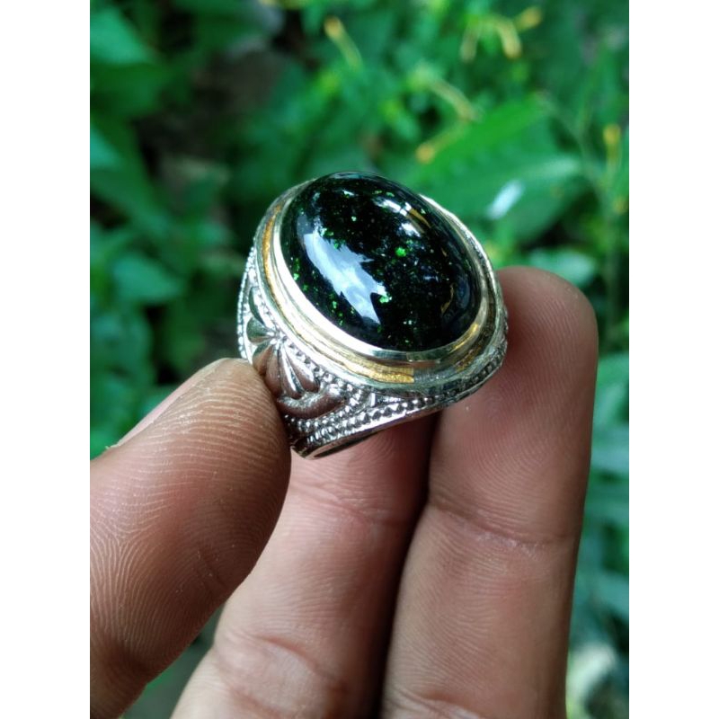 Batu Cincin Pasir Intan Hijau Kualitas top