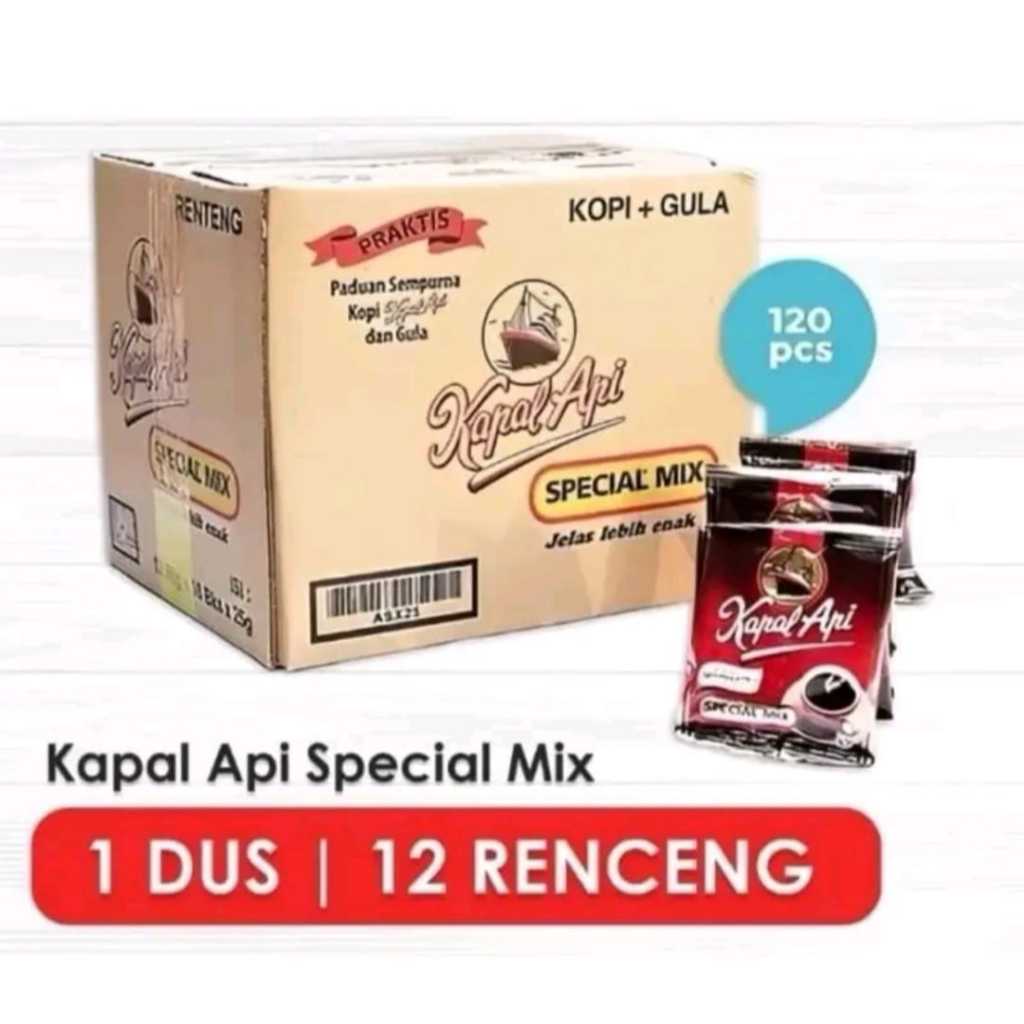 

Kopi Kapal Api Spesial Mix (23 gram) - 1 Dus (12 Rincengan) BPOM Certified - Coffee