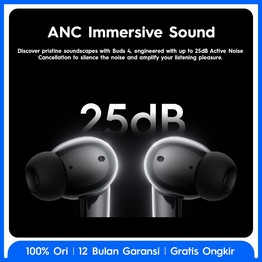 TECNO TWS Buds 4 - 25dB ANC, Auto Connection Pop-up, Multi-EQ Effects with Welife APP, Auto Game Mode, 28-Hour of Playtime, 4 Mics ENS - Gambar 3
