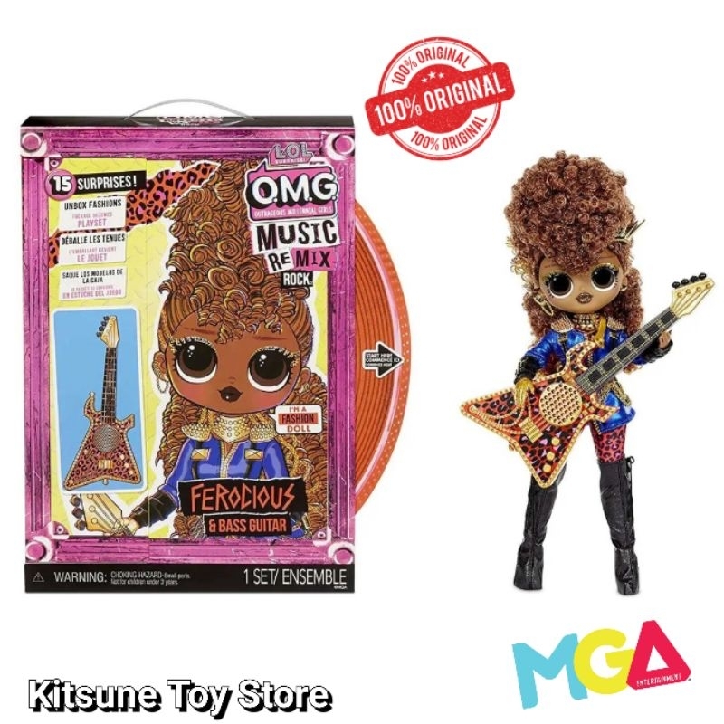 LOL Surprise OMG Remix Rock Ferocious & Bass Guitar Fashion Doll The Super Sonic Original MGA - Main