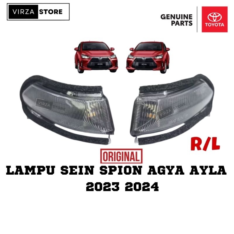 Sen Spion Toyota Agya Ayla Tahun 2023 2024 Lampu Sein Mobil Spion Agya Ayla Original Kanan Kiri