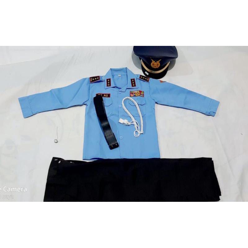 COD COSTUM BAJU SERAGAM TNI AU CILIK/FULLSET CEWE COWO / SERAGAM TNI AU FULLSET UNTUK ANAK ANAK TK P