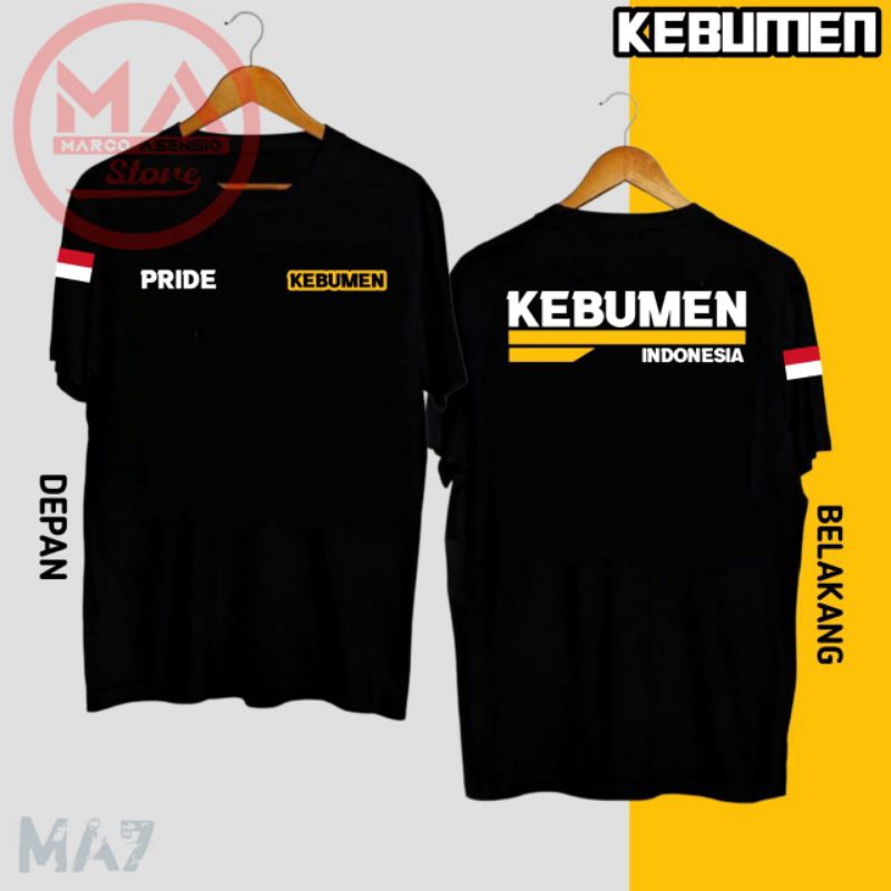 PAKAIAN KAOS HITAM PREMIUM DESAIN PRIDE KEBUMEN WONOSOBO TEMANGGUNG PURWOREJO MAGELANG | MA7 UTM