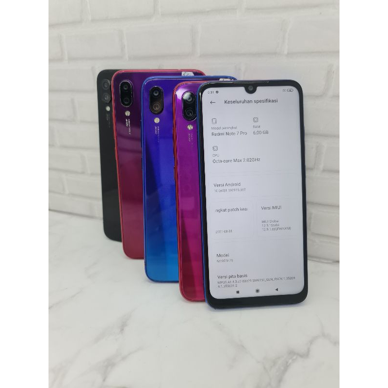 Hp Redmi Note 7 Pro Ram 6gb internal 128gb sudah UBL Second Original Termurah