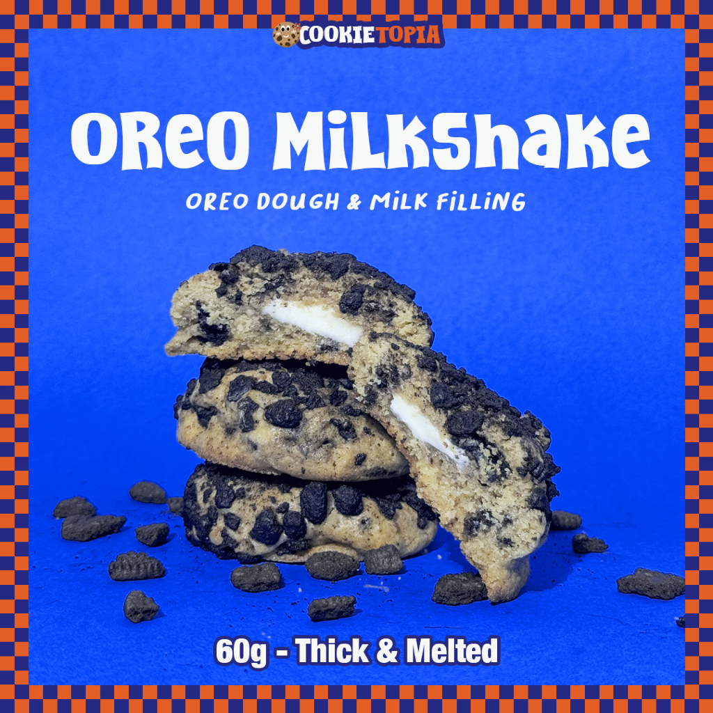 

Soft Cookies Oreo Milkshake - Original Oreo Vanilla Thick Lumer Melted Snack Viral Premium by COOKIETOPIA