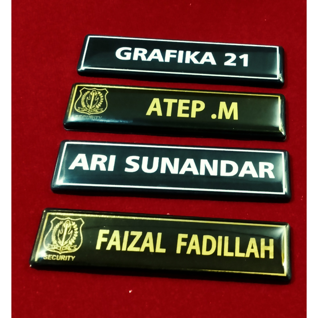 

Name Tag Papan Nama Dada Kuningan Magnet Penitik Resin Pns Security Dokter Perawat Siswa Siswi Umum