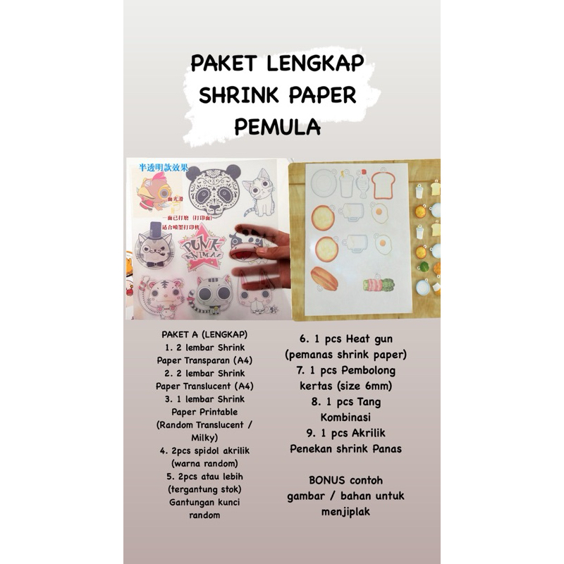 

PAKET LENGKAP SHRINK PAPER PEMULA