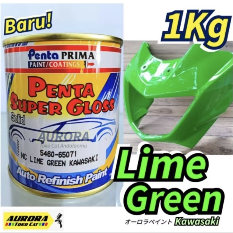 Cat Hijau Ninja Kawasaki PENTA Super Gloss 1Kilo / Cat Duco NC 65071 Lime Green Kawasaki