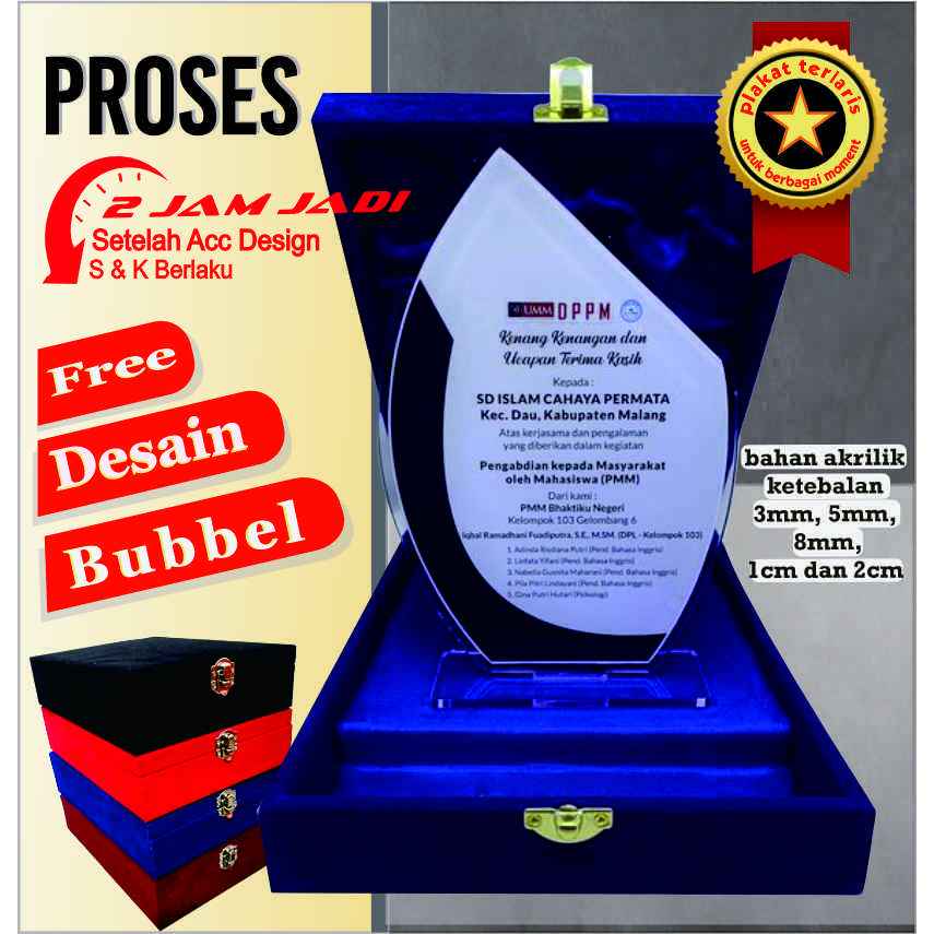 custom plakat akrilik sehari jadi untuk wisuda souvernir kenang kenangan