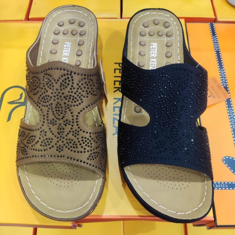 sandal wedges peter keiza super ringan dan empuk