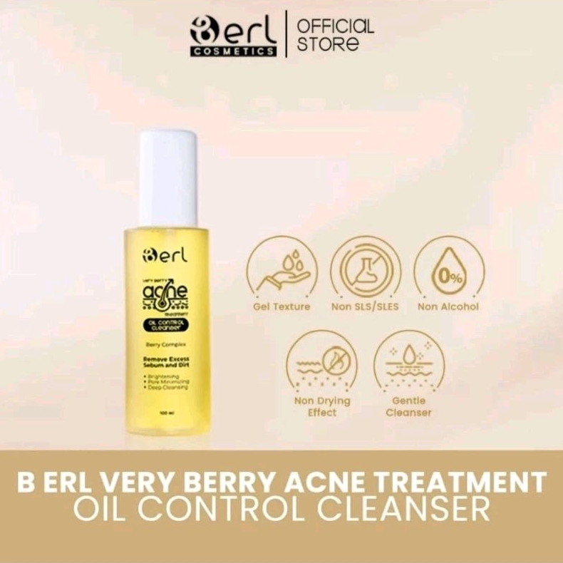 B ERL SKINCARE VERY BERRY ACNE TREATMENT OIL CONTROL CLEANSER JERAWAT BERL COSMETICS