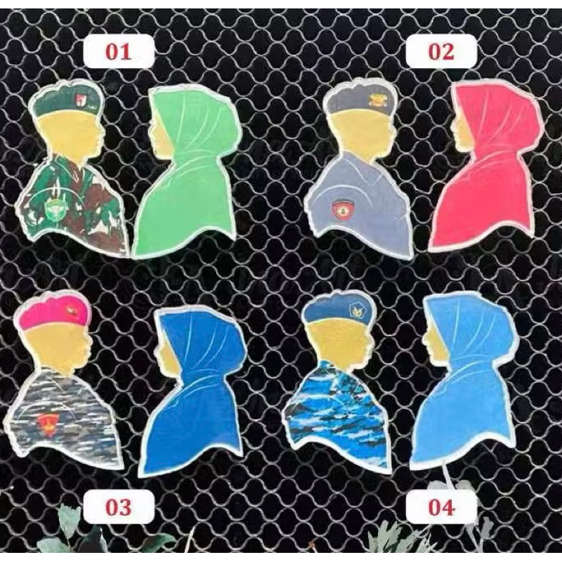 Siluet Couple Profesi Akrilik