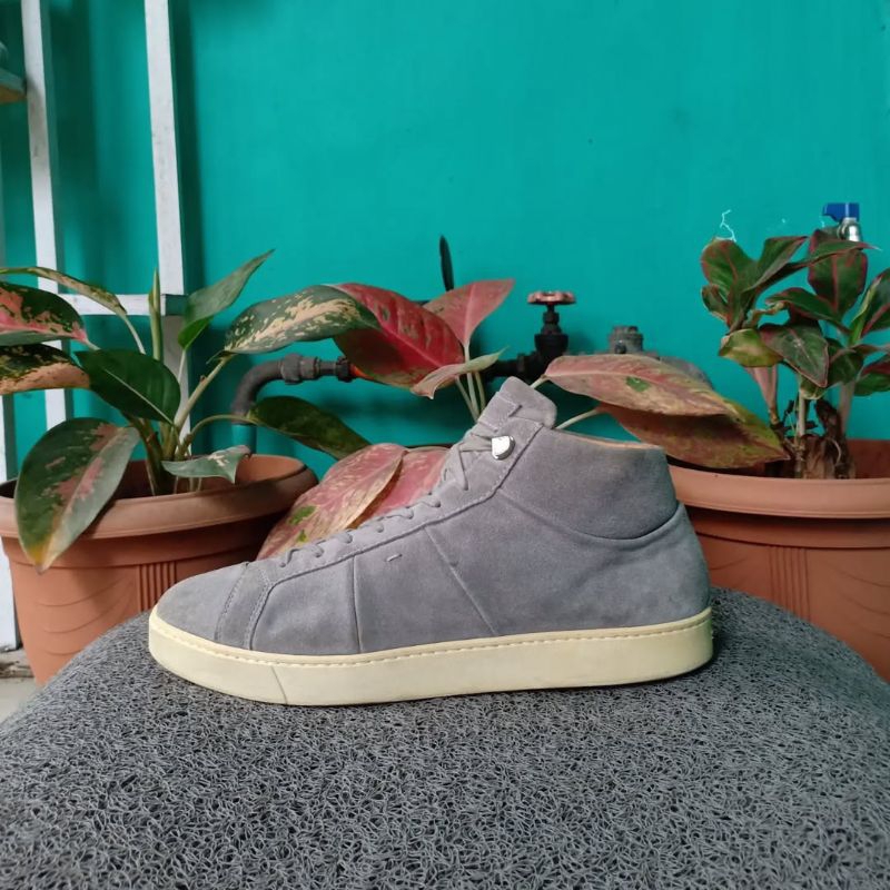 sepatu leather boots casual santoni made in italy size 45