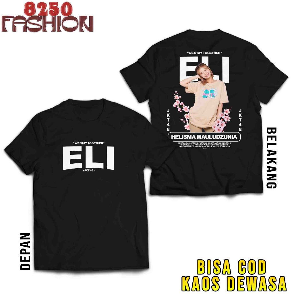 Kaos Eli JKT48 V2 - Kaos JKT48 - T-Shirt My Oshi Member JKT48 - Baju Streetwear Aesthetic - T-Shirt 