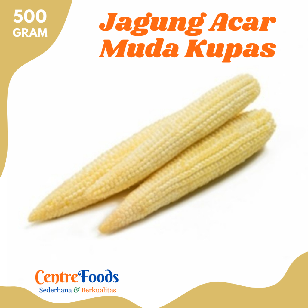 

JAGUNG ACAR Muda Kupas - Baby Corn Fresh | 500gr [ Harga Per 0,5 Kg ]