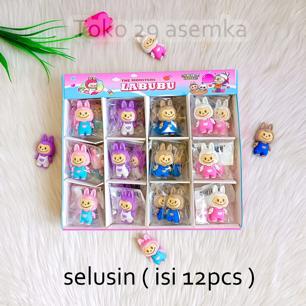 

12PCS-SELUSIN PENGHAPUS MINIATUR 3D LABUBU HAPUSAN PENSIL BOLPEN BOLPOIN ANAK ALAT TULIS SEKOLAH