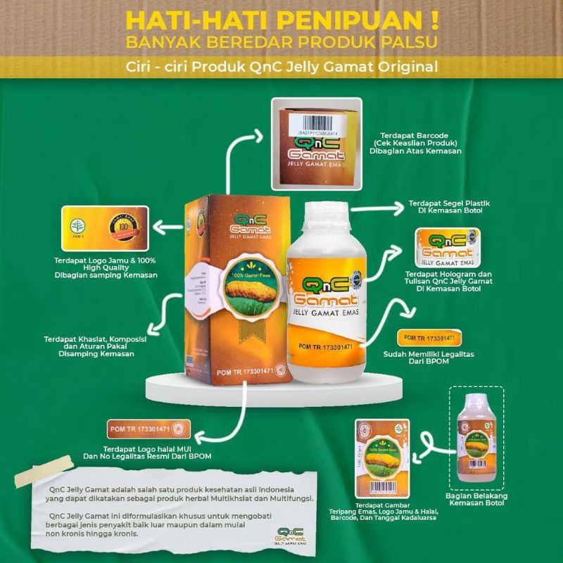 

Qnc Jelly Gamat Emas Asli 100% Original