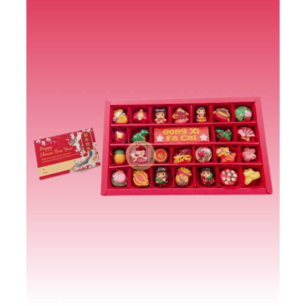 

.IM25-coklat ucapan hari raya imlek S28B sincia CNY imlek ( ds bgr )