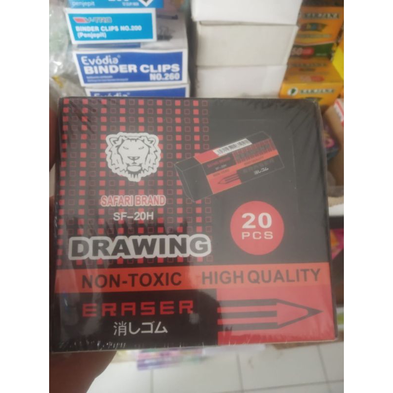 

Penghapus Pencil Hitam SAFARI isi 20Pcs