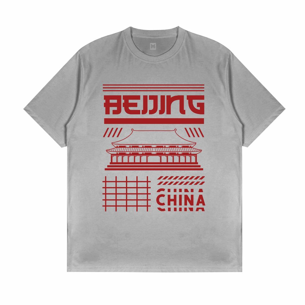 Kaos Distro Pria Wanita Beijing China Premium Merchandise