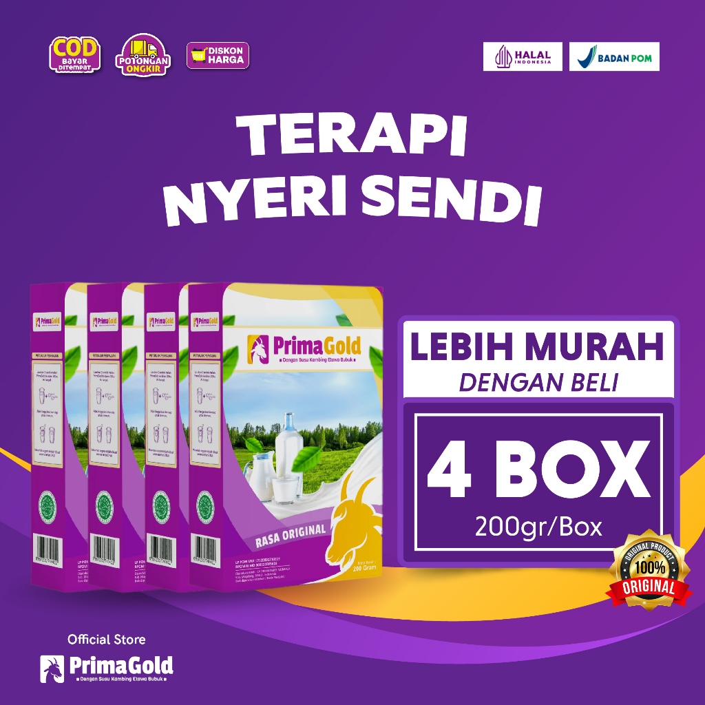 

[TERLARIS] CUMA 100 RB 4 BOX SUSU ETAWA PRIMA GOLD ASLI 100%