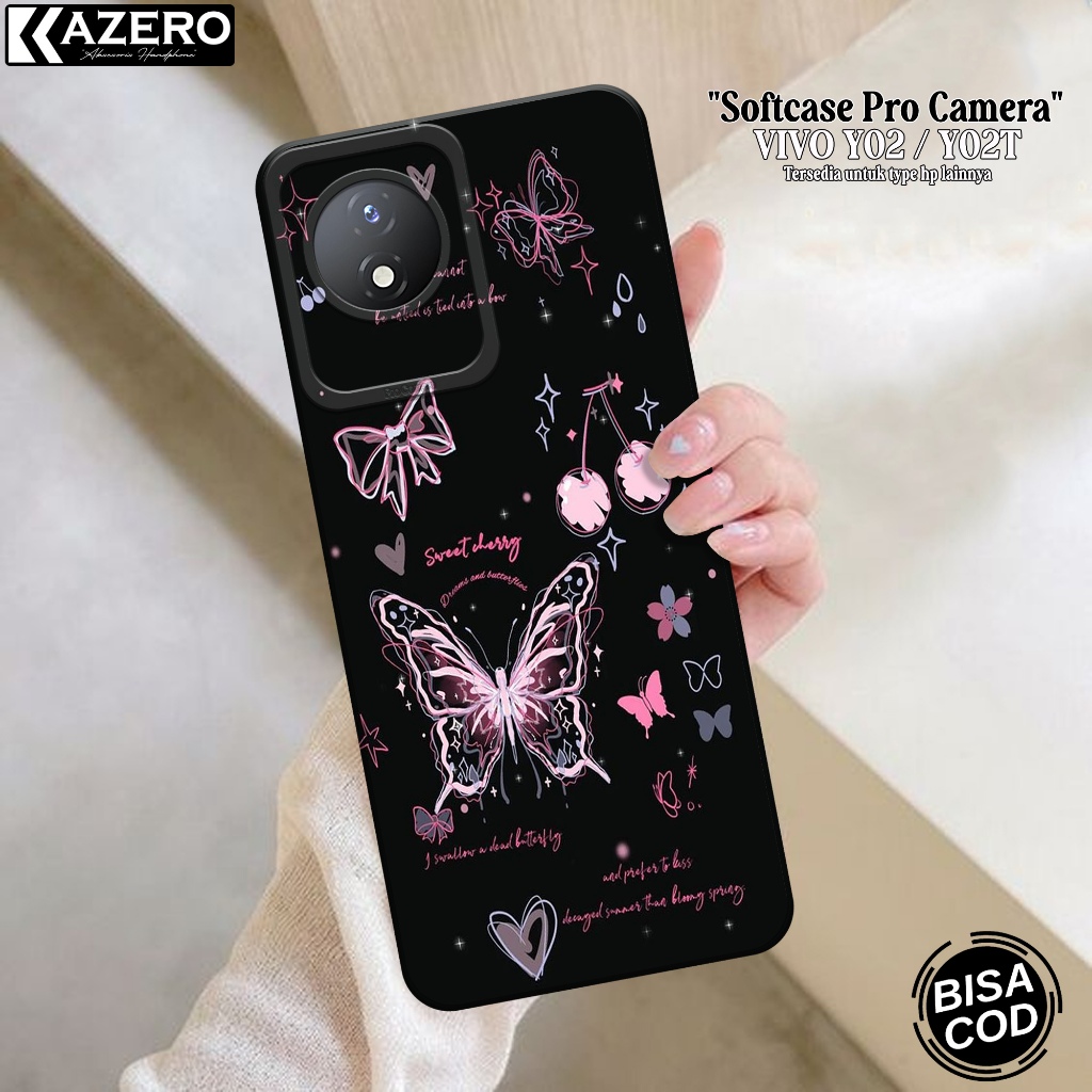 Case Hp Vivo Y02/Y02T Terbaru - Case Aesthetic - Soft Macaron Pro Camera - Softcase Vivo Y02/Y02T Te