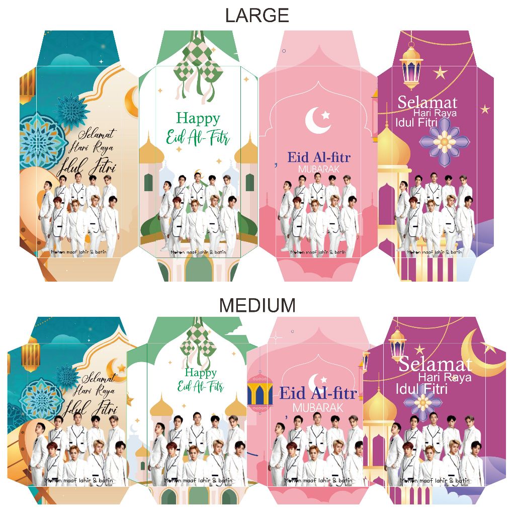 

1 PAK ISI 12PCS AMPLOP LEBARAN EXO / AMPLOP THR EXO /AMPLOP IDUL FITRI EXO
